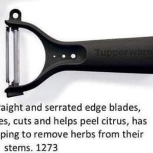 * Tupperware Ergonomic 5-n-1 Horizontal Peeler Citrus & Herbs Multipurpose Black